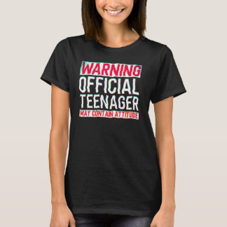 Camiseta Garoto de 13 anos Meninas 13 no Aniversário Oficia