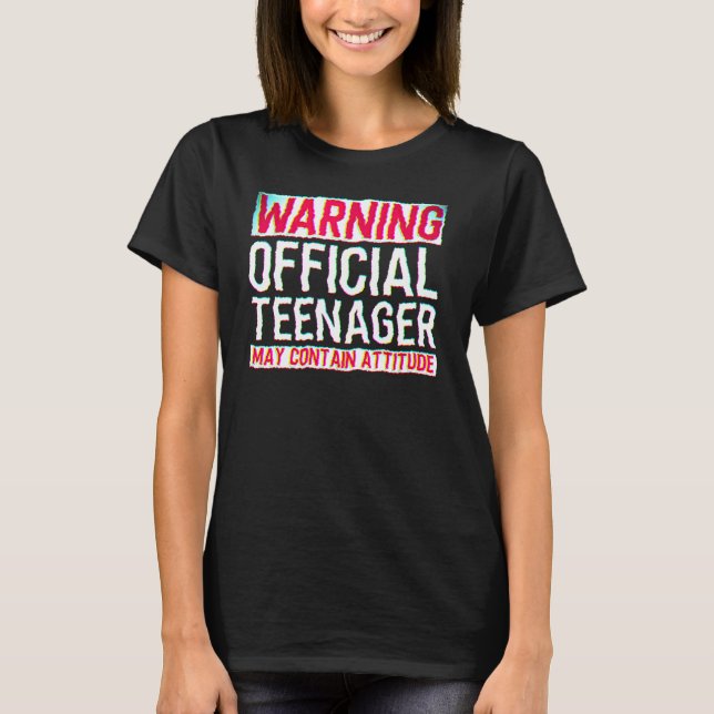 Camiseta Garoto de 13 anos Meninas 13 no Aniversário Oficia (Frente)
