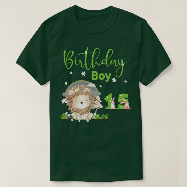 Camiseta Garoto de 15 de Aniversário do Leão Gelado (Frente do Design)