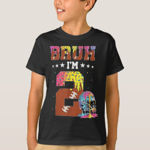 Camiseta Garoto de 2 anos de idade faz aniversário de Bruh