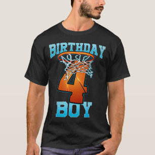 Camiseta Garoto De 4 Anos Oferece 5 de Aniversário Bysketby