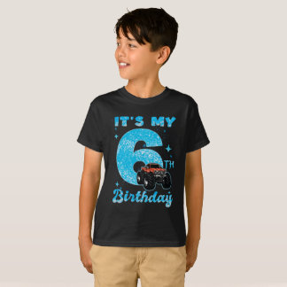 Camiseta Garoto de 6 anos, 6 de aniversário