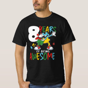 Camiseta Garoto De 8 Anos De Aniversário Ou Garota Autismo 