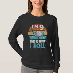 Camiseta Garoto de 9 anos de idade Aniversário Golfe Garota
