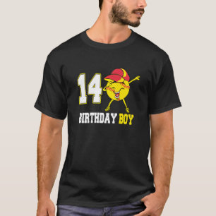 Camiseta Garoto De Aniversário De 14 De Bola De Softball De