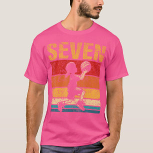 Camiseta Garoto de basquete de 7 anos Vintage 7 Bir
