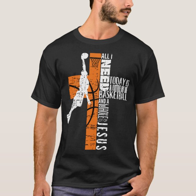 Camiseta Garoto de Basquete Idade Crianças Homens Tudo que  (Frente)