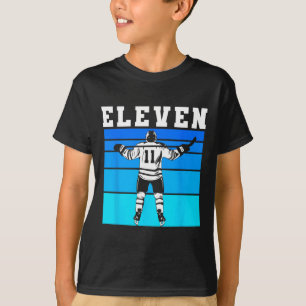 Camiseta Garoto de Hóquei Aniversário de 11 anos Onze Hóque
