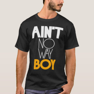 Camiseta Garoto de jeito nenhum dizendo citações sagradas