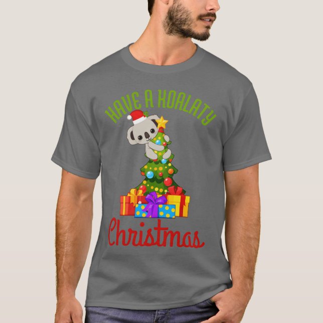 Camiseta Garoto de Natal Koala (Frente)