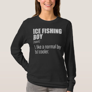 Camiseta Garoto De Pesca Do Gelo Nova Definição Pesca Do Pe