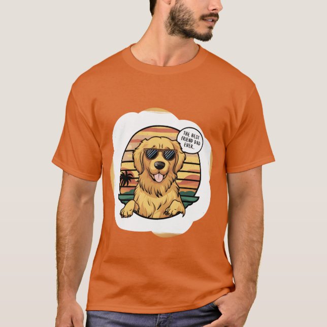 Camiseta Garoto Dia de os pais do Cachorro Amigo Dady (Frente)