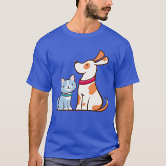 Camiseta Garoto do gato e do cachorro