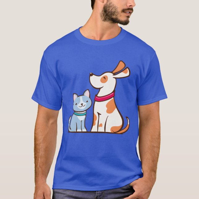 Camiseta Garoto do gato e do cachorro (Frente)