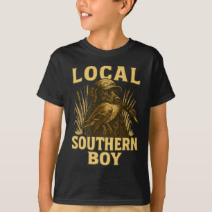 Camiseta Garoto do Sul Local Caçando Cachorro Labrador Rura