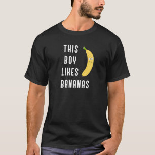 Camiseta Garoto Gosta De Bananas Dizendo Frutas Exóticas