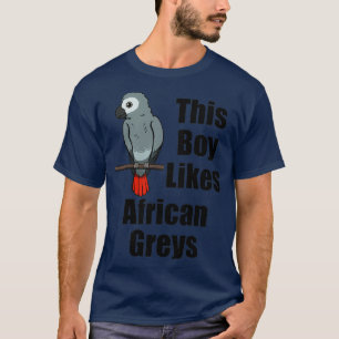 Camiseta Garoto Gosta de Cinzas Africanas - Animais Exótico