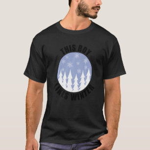 Camiseta Garoto Gosta de Cozy Winter Days Landscape Winter