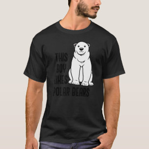 Camiseta Garoto Gosta de Ursos Polares Expedição de Vida Se