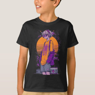 Camiseta Garoto Jogador de Anime Retrô