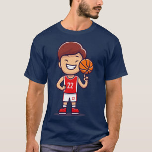 Camiseta Garoto Jogando Basquete
