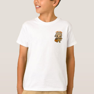 Camiseta Garoto Múmia Bonita Sorrindo com Bolsa de Bomba