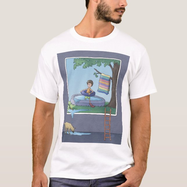 Camiseta Garoto na piscina de criança T-Shirt (Frente)