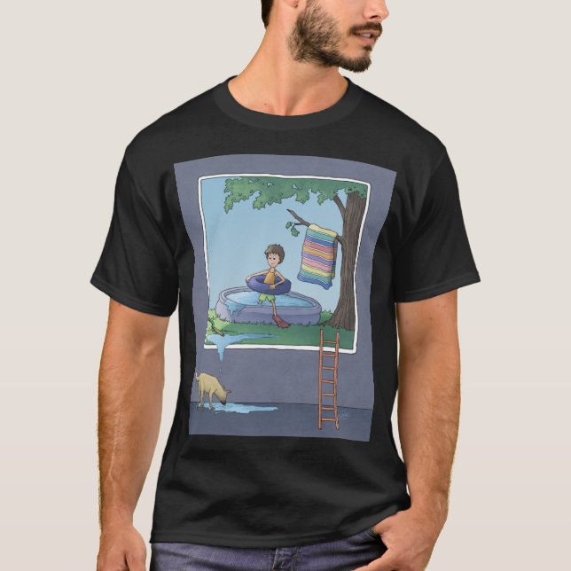 Camiseta Garoto na piscina de criança T-Shirt (Frente)