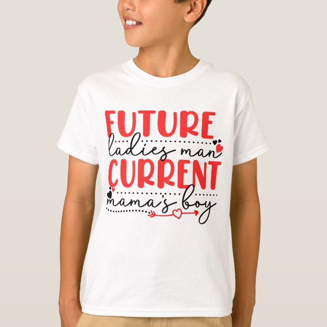 Camiseta Garoto Namorados da Mãe Atual do Homem Futuro (Frente)