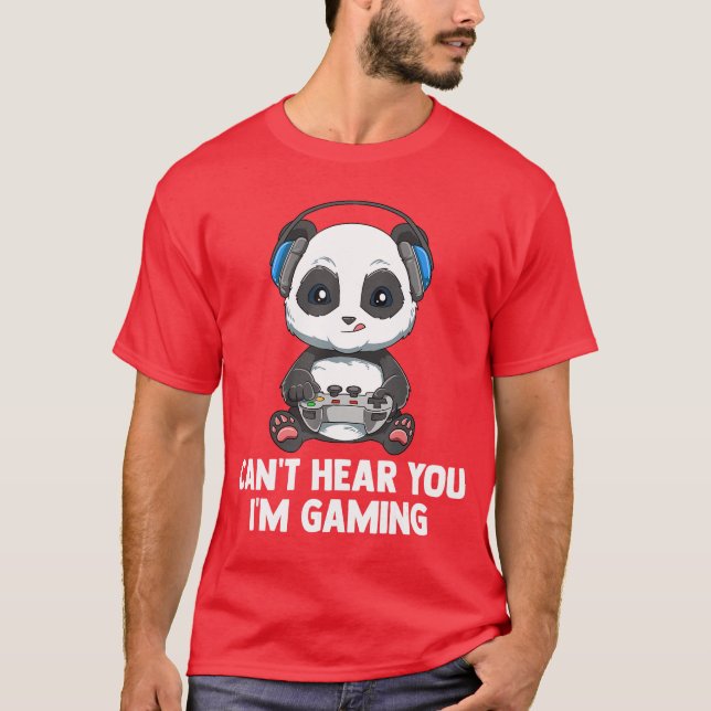 Camiseta Garoto Panda Gamer (Frente)