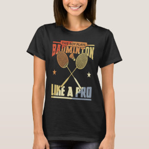 Camiseta Garoto Que Joga Badminton