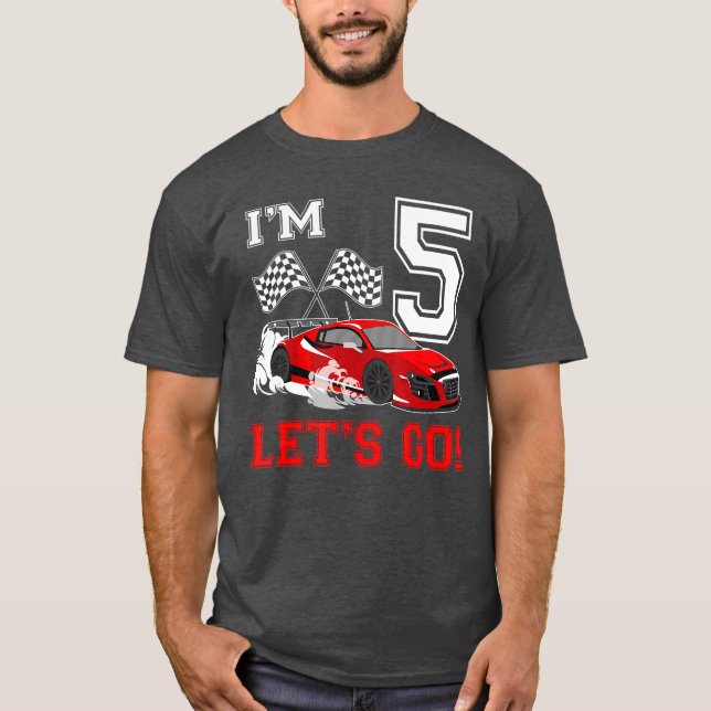 Camiseta Garoto Race Race Race Race-Racing, 5 de 5 anos (Frente)