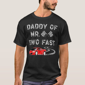 Camiseta Garoto segundo aniversário Racer Papá Duas Corrida