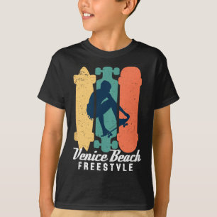 Camiseta Garoto Skatista Praia Venice Califórnia Skate Livr