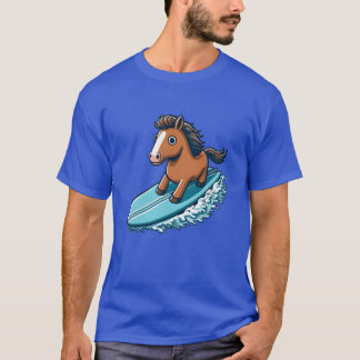 Camiseta Garoto surfador de cavalos