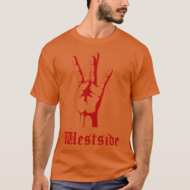 Camiseta Garoto vermelho do Westside (Frente)