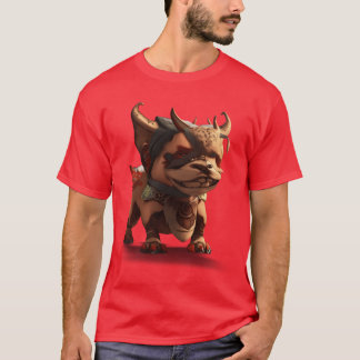 Camiseta garoto vintagem de cão dragão