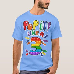 Camiseta Garotos aniversário de 3 anos Pop Como Um F De 3 A