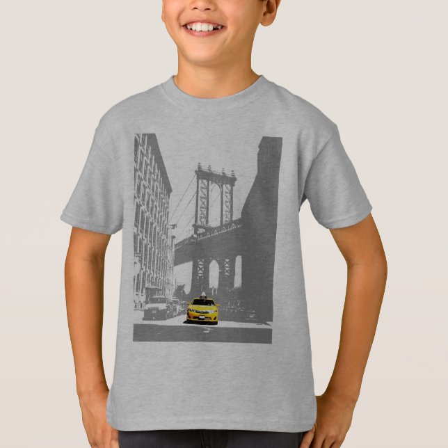 Camiseta Garotos da ponte Brooklyn, Nova Iorque de táxi ama (Frente)