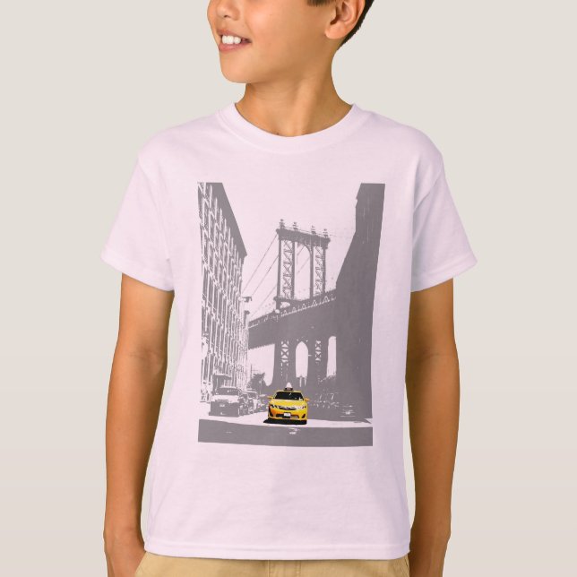 Camiseta Garotos da ponte Brooklyn, Nova Iorque de táxi ama (Frente)