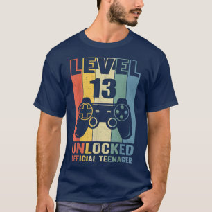 Camiseta Garotos De 13 Anos 13 de Aniversário Nível 13 Desb