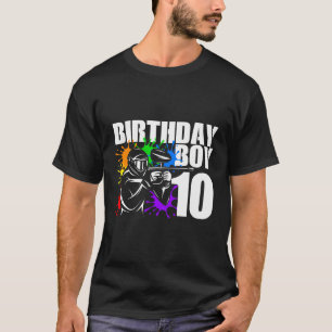 Camiseta Garotos De Festa de aniversário Paintball De 10 An