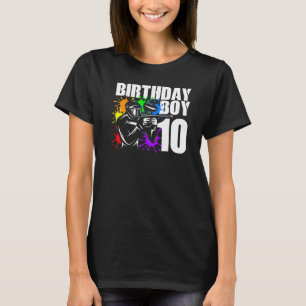 Camiseta Garotos De Festa de aniversário Paintball De 10 An