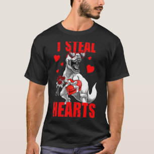 Camiseta Garotos Dias de os namorados Trex Dino I Roubam Co