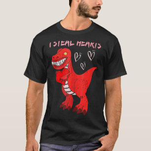 Camiseta Garotos Dias de os namorados Trex Dino I Roubam Co