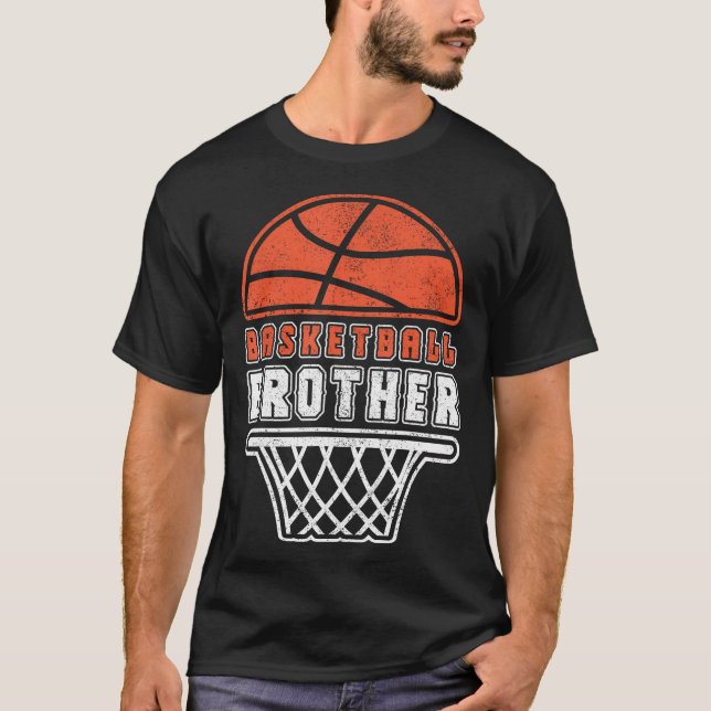 Camiseta Garotos Do Ventilador De Basquete Irmão De Basquet (Frente)