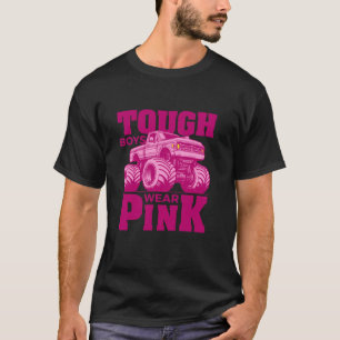 Camiseta Garotos Duros Vestem Caminhão Monstro Rosa