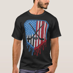 Camiseta Garotos engraçados de hóquei com gotejamento de so