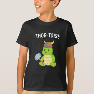 Camiseta Garotos Engraçados De Thor-Toise Viking Turtle
