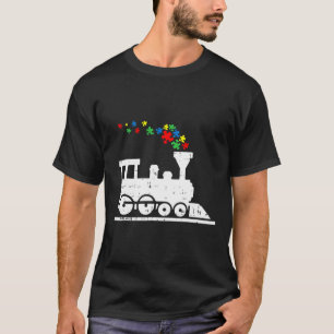 Camiseta Garotos Fofos, Quebra-cabeça de Comboio, Autismo,